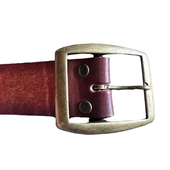 Creative Leather embossed brown leather vintage belt men’s waist 36 - Picture 8 of 11